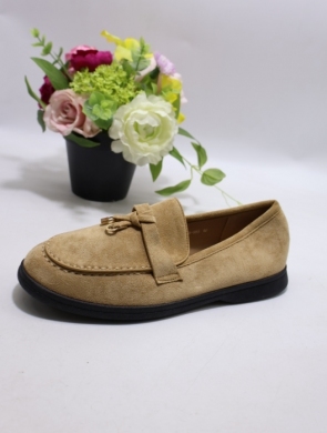 Mokasyny damskie na płaskim (36-41) H8-585 KHAKI