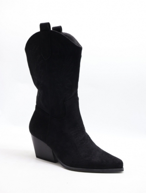 Botki damskie na obcasie (36-41) 8555A BLACK
