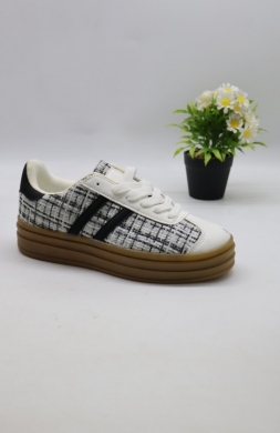 Buty sportowe damskie na płaskim (36-41) 24051 WHITE
