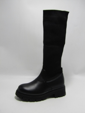 Kozaki damskie na płaskim (36-41) 6510-1 BLACK