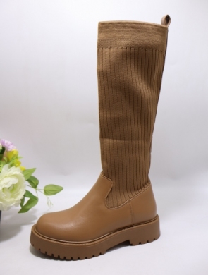 Kozaki damskie na płaskim (36-41) HQ269 CAMEL