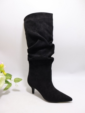 Kozaki damskie na szpilce (36-41) 2512A BLACK