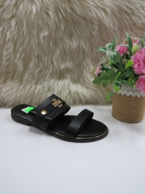 Klapki damskie na płaskim (36-41) YE-726 BLACK