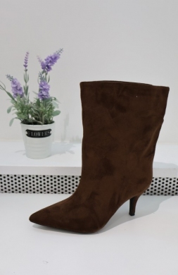 Botki damskie na szpilce (36-41) 2569A MOKA