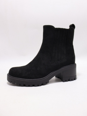 Botki damskie ocieplane na obcasie (36-41) WZ-71 BLACK