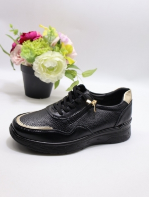 Buty sportowe damskie na płaskim (36-41) BK-616 BLACK