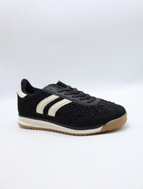 Buty sportowe damskie na płaskim (36-41) 25023 BLACK