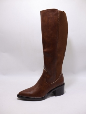 Kozaki damskie ocieplane na obcasie (36-41) F197 CAMEL
