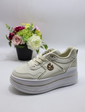 Buty sportowe damskie na płaskim (36-41) YY-30 BEIGE