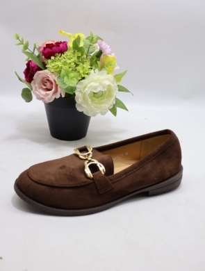 Mokasyny damskie na płaskim (36-41) H8-1027 BROWN