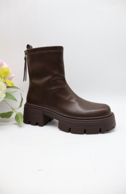 Botki damskie na obcasie (36-41) AM7566 BROWN