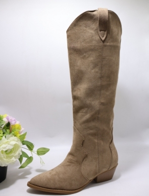 Kozaki damskie na obcasie (36-41) 1139 KHAKI