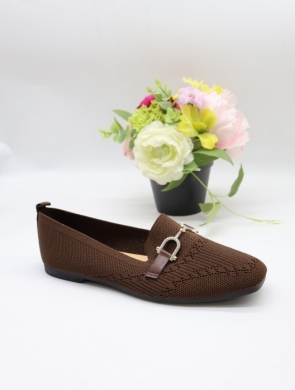 Mokasyny damskie na płaskim (36-41) PS770-9 BROWN