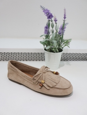 Mokasyny damskie na płaskim (36-41) 1501 KHAKI