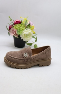 Mokasyny damskie na płaskim (36-41) LP0908 KHAKI/MIC