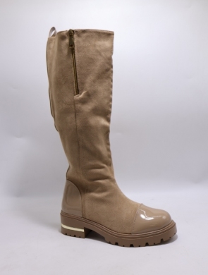 Kozaki damskie ocieplane na płaskim (36-41) LG577 KHAKI