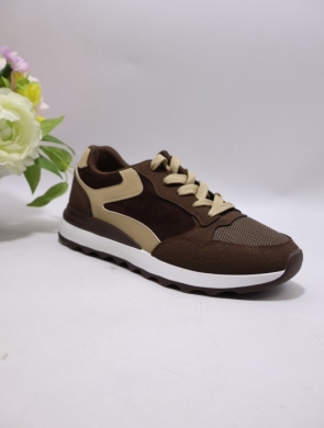 Buty sportowe damskie na płaskim (36-41) 88-99 BROWN