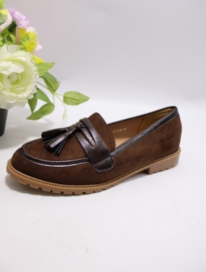 Mokasyny damskie na płaskim (36-41) V-919 BROWN