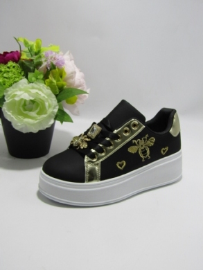 Buty sportowe damskie na płaskim (36-41) 24003 BLACK