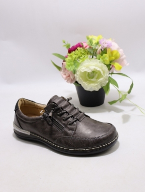 Półbuty damskie na płaskim (36-41) 9708-5 GREY/BL