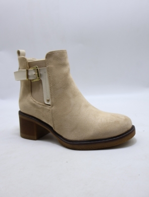 Botki damskie ocieplane na obcasie (36-41) FR513 BEIGE