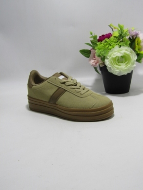 Buty sportowe damskie na płaskim (36-41) DKB9029 KHAKI