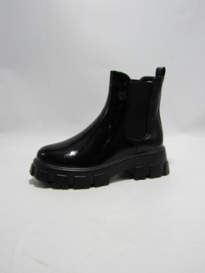 Botki damskie ocieplane na płaskim (36-41) B16002 BLACK