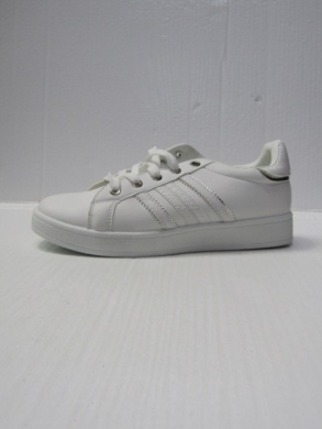 Buty sportowe damskie na płaskim (36-41) DD-318 WHITE/SILVER