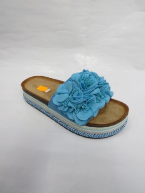 Klapki damskie na koturnie (36-41) LS065 BLUE