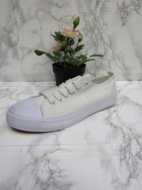 Trampki damskie na płaskim (36-41) JN101 ALLWHITE