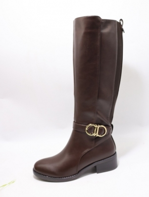 Kozaki damskie na obcasie (36-41) 68321 BROWN