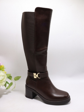 Kozaki damskie na obcasie (36-41) 68336 BROWN