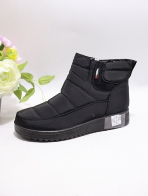 Botki damskie ocieplane na płaskim (36-41) X56-31 BLACK