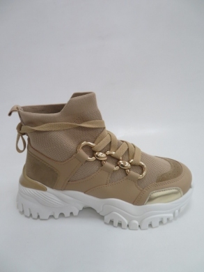 Sneakersy damskie wysokie (36-41) AB1705 KHAKI