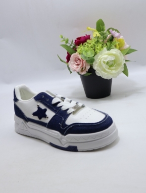 Buty sportowe damskie na płaskim (36-41) WW180 WH/NAVY