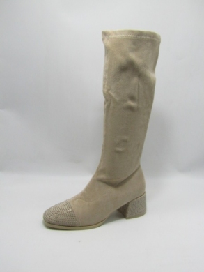 Kozaki damskie na obcasie (36-41) LQ66 BEIGE
