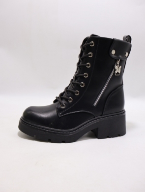 Botki damskie ocieplane na obcasie (36-41) SA3063-1 BLACK