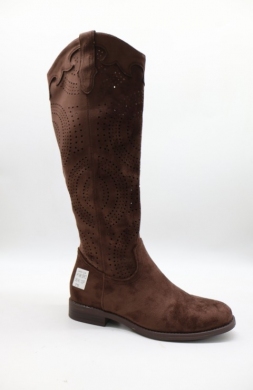 Kozaki damskie na płaskim (36-41) H198 BROWN