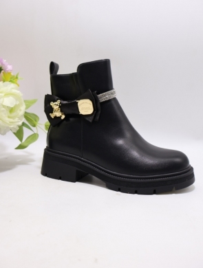 Botki damskie ocieplane na obcasie (36-41) SA3079-1 BLACK