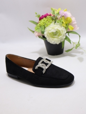 Mokasyny damskie na płaskim (36-40) 333-190 BLACK