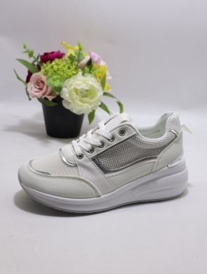 Buty sportowe damskie na płaskim (36-41) 88-109 WHITE