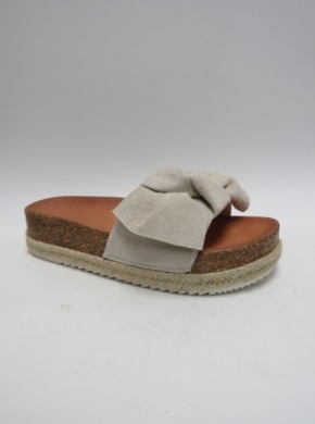 Klapki damskie na koturnie (36-41) DF851 BEIGE