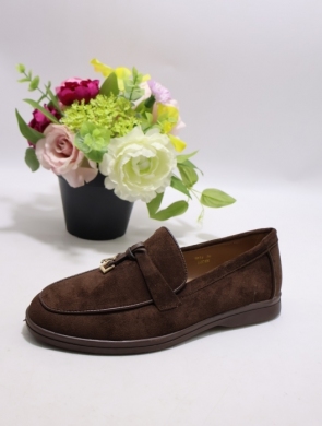 Mokasyny damskie na płaskim (36-41) 1837 BROWN
