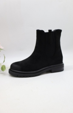 Botki damskie ocieplane na płaskim (36-41) H266-3C BLACK