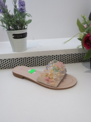 Klapki damskie na płaskim (36-41) 7989 BEIGE