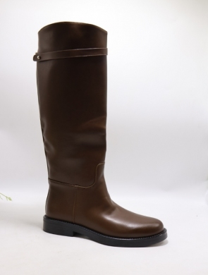 Kozaki damskie na płaskim (36-41) C-362 BROWN