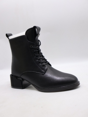 Botki damskie ocieplane na obcasie (36-41) XYZ-04 BLACK