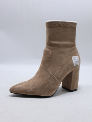Botki damskie na obcasie (36-41) 588-37 KHAKI