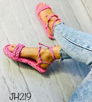 Sandały damskie na płaskim (36-41) JH219 PINK