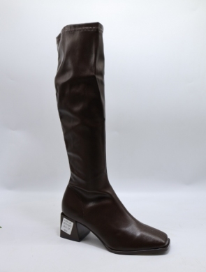 Kozaki damskie na obcasie (36-41) 9570A BROWN